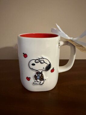 Rae Dunn Teacher Snoopy Ceramic Mug - Home Dining